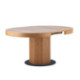 MESA DE COMEDOR EXTENSIBLE 120x120x76/160x120x76 MADERA ROBLE NATURAL/METAL NEGRO