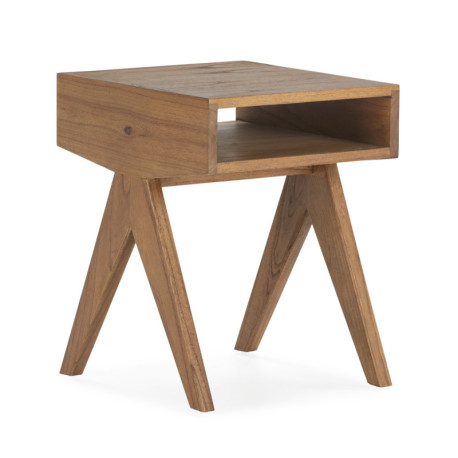MESITA DE NOCHE 40x40x52 MADERA NATURAL