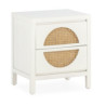 MESITA DE NOCHE 45x35x51 MADERA BLANCO/RATAN NATURAL