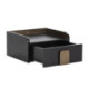 MESITA DE NOCHE 46x41x24 MADERA NEGRO/METAL DORADO