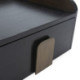 MESITA DE NOCHE 46x41x24 MADERA NEGRO/METAL DORADO