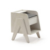 MESITA DE NOCHE 46x45x45 MADERA BLANCO/MARMOL GRIS
