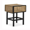 MESITA DE NOCHE 48x43x61 MADERA NEGRO/RATAN NATURAL