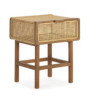 MESITA DE NOCHE 48x43x61 MADERA/RATAN NATURAL