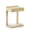 MESITA DE NOCHE 50x35x66 MADERA BLANCO VELADO
