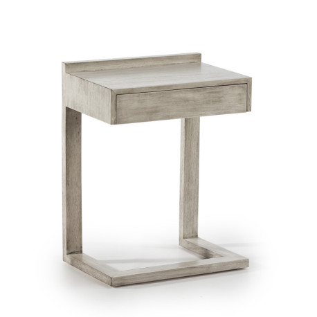 MESITA DE NOCHE 50x35x66 MADERA GRIS VELADO