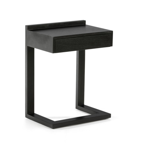 MESITA DE NOCHE 50x35x66 MADERA NEGRO