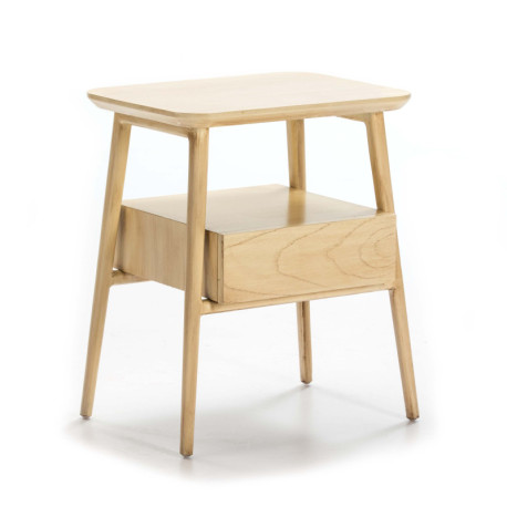 MESITA DE NOCHE 50x38x60 MADERA BLANCO VELADO