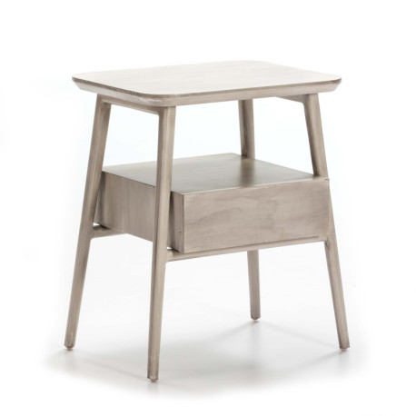 MESITA DE NOCHE 50x38x60 MADERA GRIS VELADO