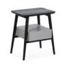 MESITA DE NOCHE 50x38x60 MADERA NEGRO/PATINA GRIS