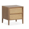 MESITA DE NOCHE 50x40x51 MADERA NATURAL/RATAN NATURAL