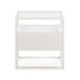 MESITA DE NOCHE 50x40x55 CRISTAL/MADERA BLANCO