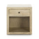 MESITA DE NOCHE 50x40x55 MADERA BLANCO VELADO