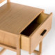 MESITA DE NOCHE 50x40x60 MADERA NATURAL/METAL NEGRO
