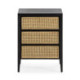 MESITA DE NOCHE 50x40x65 MADERA NEGRO/RATAN NATURAL