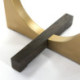 MESITA DE NOCHE 51x45x61 MADERA MARRON OSCURO/METAL DORADO