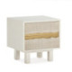 MESITA DE NOCHE 55x40x50 MADERA BLANCO/DORADO