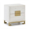 MESITA DE NOCHE 56x41x60 MADERA MINDI BLANCO/DORADO