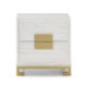 MESITA DE NOCHE 56x41x60 MADERA MINDI BLANCO/DORADO