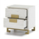 MESITA DE NOCHE 56x41x60 MADERA MINDI BLANCO/DORADO