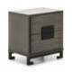 MESITA DE NOCHE 56x41x60 MADERA MINDI GRIS/NEGRO