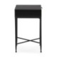 MESITA DE NOCHE 57x42x67 METAL NEGRO/MADERA NEGRO/NATURAL
