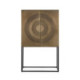 MUEBLE BAR 81x43x137 METAL DORADO/NEGRO
