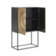 MUEBLE BAR 81x43x137 METAL DORADO/NEGRO