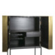 MUEBLE BAR 91x56x152 MADERA DORADO/NEGRO/METAL NEGRO