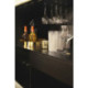 MUEBLE BAR 91x56x152 MADERA DORADO/NEGRO/METAL NEGRO