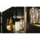 MUEBLE BAR 91x56x152 MADERA DORADO/NEGRO/METAL NEGRO