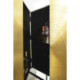 MUEBLE BAR 91x56x152 MADERA DORADO/NEGRO/METAL NEGRO