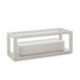 MUEBLE TV 120x45x45 CRISTAL/MADERA BLANCO 2 CAJONES