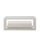 MUEBLE TV 120x45x45 CRISTAL/MADERA BLANCO 2 CAJONES