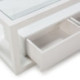 MUEBLE TV 120x45x45 CRISTAL/MADERA BLANCO 2 CAJONES