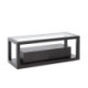 MUEBLE TV 120x45x45 CRISTAL/MADERA NEGRO 2 CAJONES