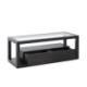 MUEBLE TV 120x45x45 CRISTAL/MADERA NEGRO 2 CAJONES
