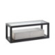 MUEBLE TV 120x45x45 CRISTAL/MADERA NEGRO/PATINA GRIS