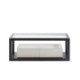 MUEBLE TV 120x45x45 CRISTAL/MADERA NEGRO/PATINA GRIS