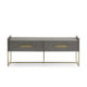 MUEBLE TV 140x45x55 MADERA MINDI GRIS/METAL DORADO