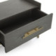 MUEBLE TV 140x45x55 MADERA MINDI GRIS/METAL DORADO