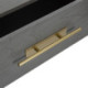 MUEBLE TV 140x45x55 MADERA MINDI GRIS/METAL DORADO