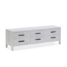 MUEBLE TV 150x40x50 MADERA BLANCO/METAL NEGRO