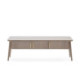 MUEBLE TV 150x50x51 MADERA PATINA GRIS/METAL DORADO
