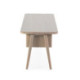 MUEBLE TV 150x50x51 MADERA PATINA GRIS/METAL DORADO