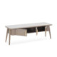 MUEBLE TV 150x50x51 MADERA PATINA GRIS/METAL DORADO