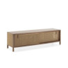 MUEBLE TV 160x42x48 MADERA ARENA/RATAN NATURAL