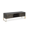 MUEBLE TV 176x45x55 MADERA GRIS/METAL DORADO