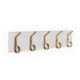 PERCHERO 61x7x13 METAL DORADO/MADERA BLANCO