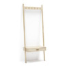 PERCHERO 73x36x190 MADERA BLANCO VELADO 1 CAJON